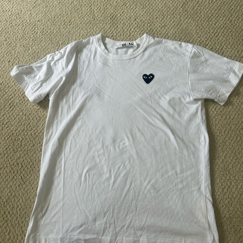 Comme des Garcons White Tee with Logo